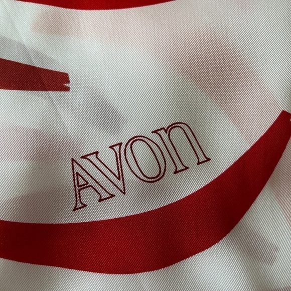 AVON Vintage Acetate Twill Oblong Scarf Made Japan Lipstick Colours Neck Scarf - Picture 8 of 11